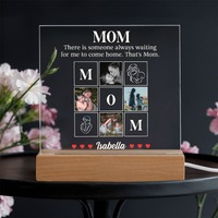 Personalized Acrylic Square Plaque for Mom from Dughter - Mother's Day Gift