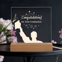 Acrylic Square Plaque - Congratulations On Your Graduation