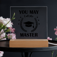 Acrylic Square Plaque - Graduation, Masters