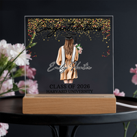 Acrylic Square Plaque - Personalized Graduation Gift For Her, Class Of 2026