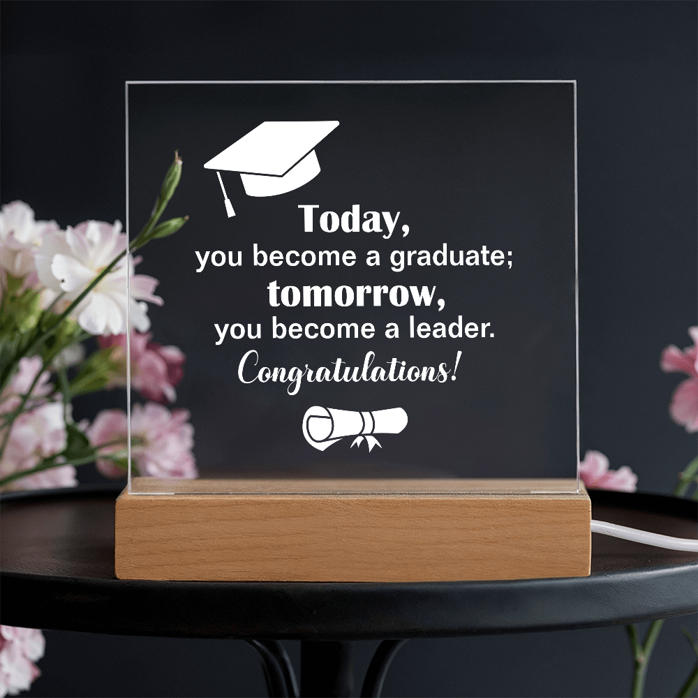 Acrylic Square Plaque - Graduation, Leader