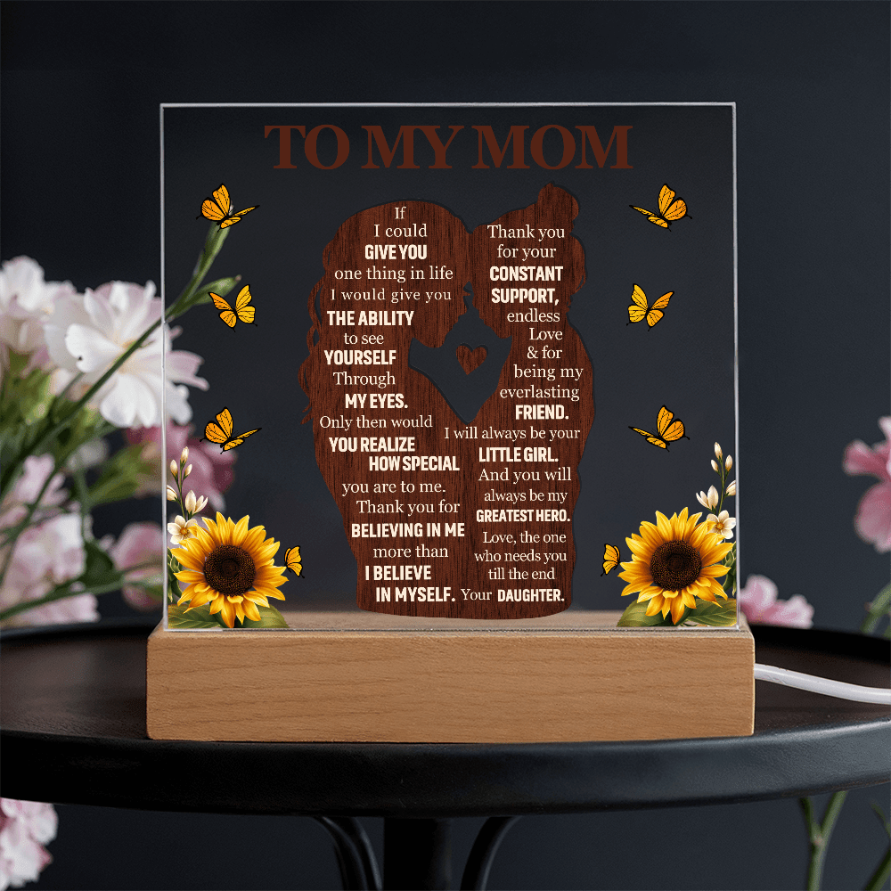 Acrylic Plaque – To My Mom from Daughter - TreasuredTale