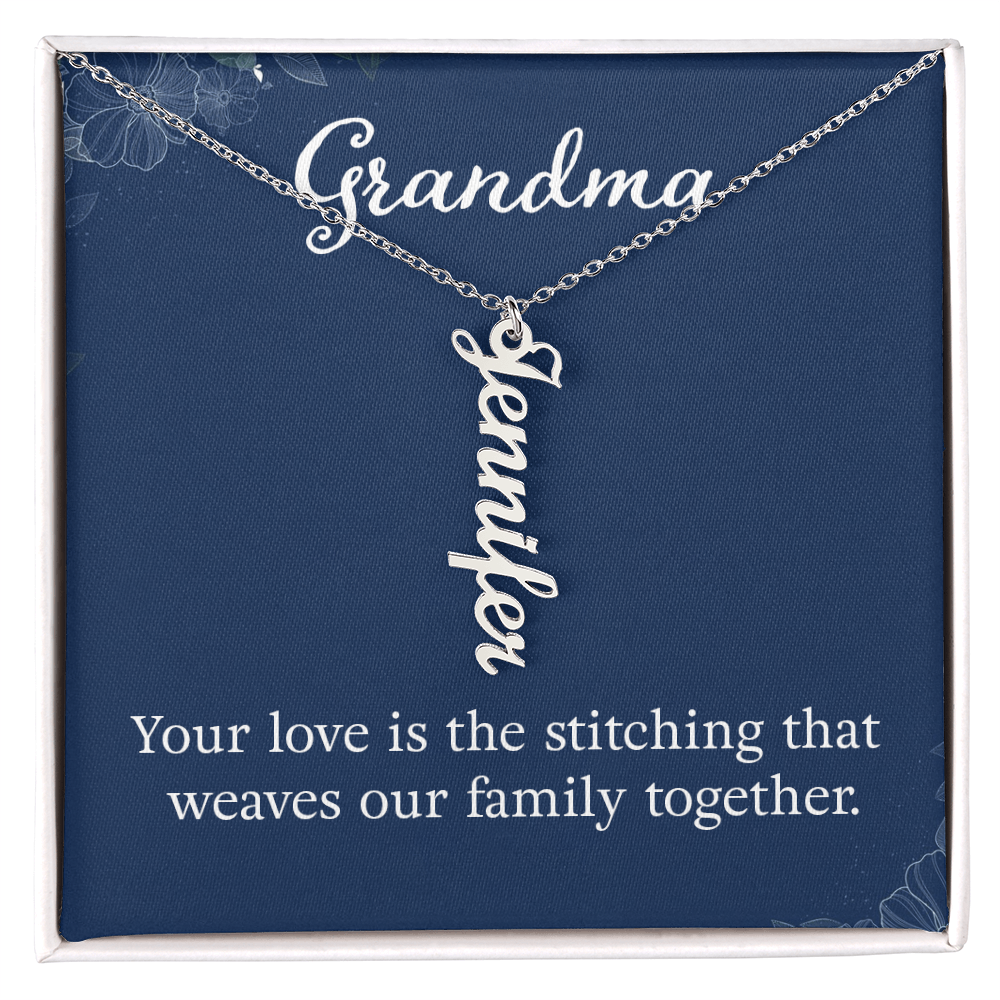 Multi Vertical Name Necklace for Grandma with Grandkids Name - Your Love - Mother's Day Gift