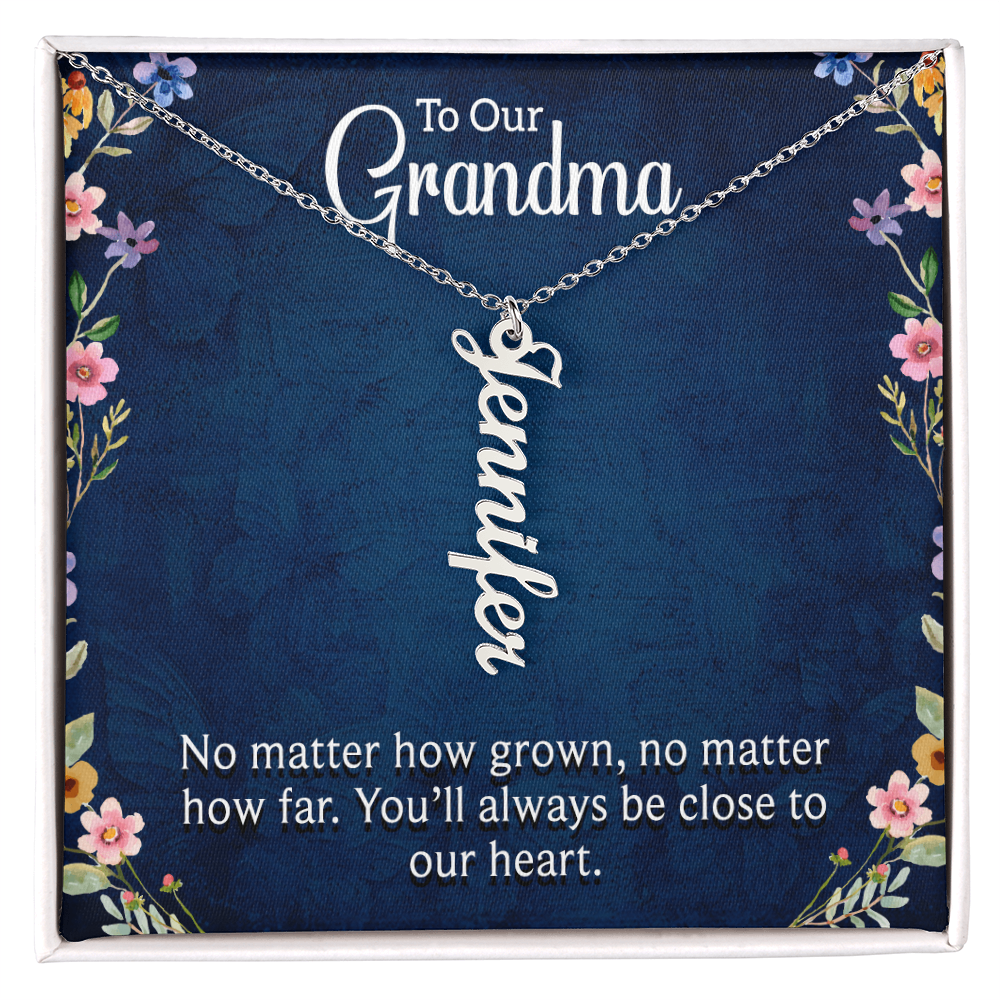 Multi Vertical Name Necklace for Grandma with Grandkids Name - Close to Our Heart - Mother's Day Gift