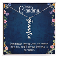 Multi Vertical Name Necklace for Grandma with Grandkids Name - Close to Our Heart - Mother's Day Gift