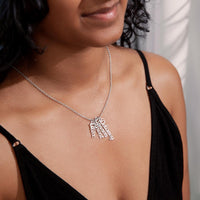 Multi Vertical Name Necklace for Grandma with Grandkids Name - Guiding Light - Mother's Day Gift