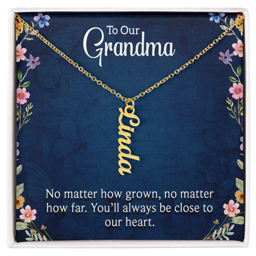 Multi Vertical Name Necklace for Grandma with Grandkids Name - Close to Our Heart - Mother's Day Gift
