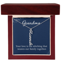 Multi Vertical Name Necklace for Grandma with Grandkids Name - Your Love - Mother's Day Gift