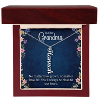 Multi Vertical Name Necklace for Grandma with Grandkids Name - Close to Our Heart - Mother's Day Gift