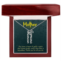 Multi Vertical Name Necklace for Mom - Thank You - Mother's Day Gift
