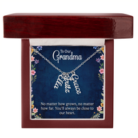 Multi Vertical Name Necklace for Grandma with Grandkids Name - Close to Our Heart - Mother's Day Gift