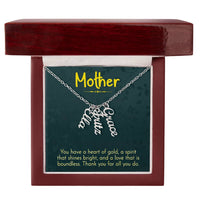 Multi Vertical Name Necklace for Mom - Thank You - Mother's Day Gift