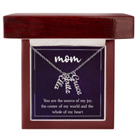 Multi Vertical Name Necklace for Mom - Source of My Joy - Mother's Day Gift