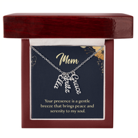 Multi Vertical Name Necklace for Mom - Serenity to My Soul - Mother's Day Gift