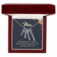 Multi Vertical Name Necklace for Mom - Serenity to My Soul - Mother's Day Gift
