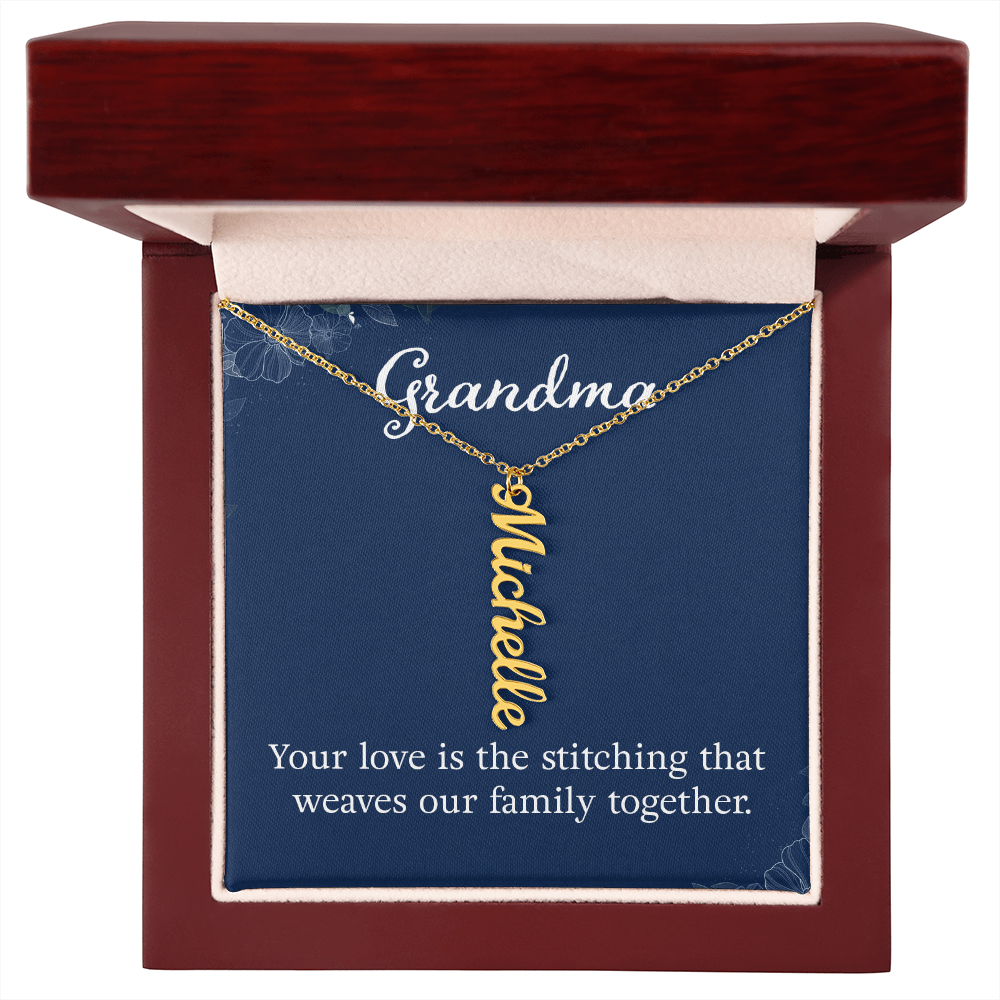 Multi Vertical Name Necklace for Grandma with Grandkids Name - Your Love - Mother's Day Gift