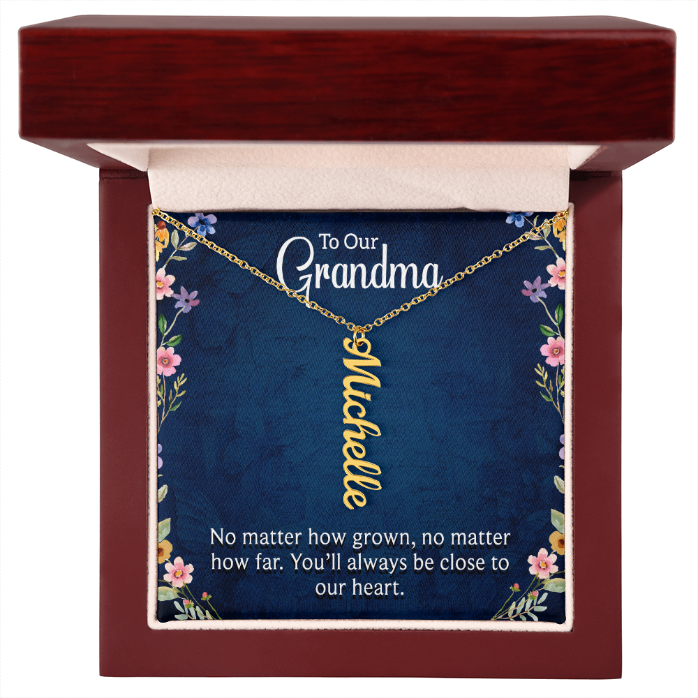 Multi Vertical Name Necklace for Grandma with Grandkids Name - Close to Our Heart - Mother's Day Gift
