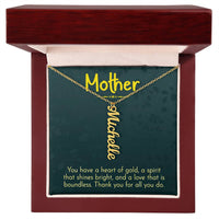 Multi Vertical Name Necklace for Mom - Thank You - Mother's Day Gift