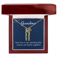 Multi Vertical Name Necklace for Grandma with Grandkids Name - Your Love - Mother's Day Gift