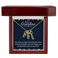 Multi Vertical Name Necklace for Grandma with Grandkids Name - You Stole Our Heart - Mother's Day Gift