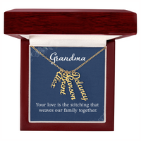 Multi Vertical Name Necklace for Grandma with Grandkids Name - Your Love - Mother's Day Gift