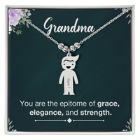 Personalized Engraved Kid Charm Necklace for Grandma - Mother's Day Gift - You are the Epitome og Grace