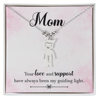 Personalized Engraved Kid Charm Necklace for Mom - Mother's Day Gift - Your Love and Support