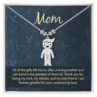 Personalized Engraved Kid Charm Necklace for Mom - Mother's Day Gift - Of all the Gifts Life has to Offer