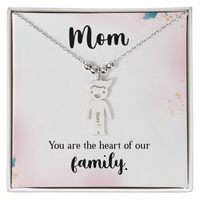 Personalized Engraved Kid Charm Necklace for Mom - Mother's Day Gift - You are the the Heart of our Family