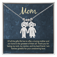 Personalized Engraved Kid Charm Necklace for Mom - Mother's Day Gift - Of all the Gifts Life has to Offer