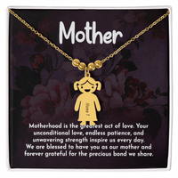 Personalized Engraved Kid Charm Necklace for Mother- Mother's Day Gift - Motherhood is the Greatest Act of Love