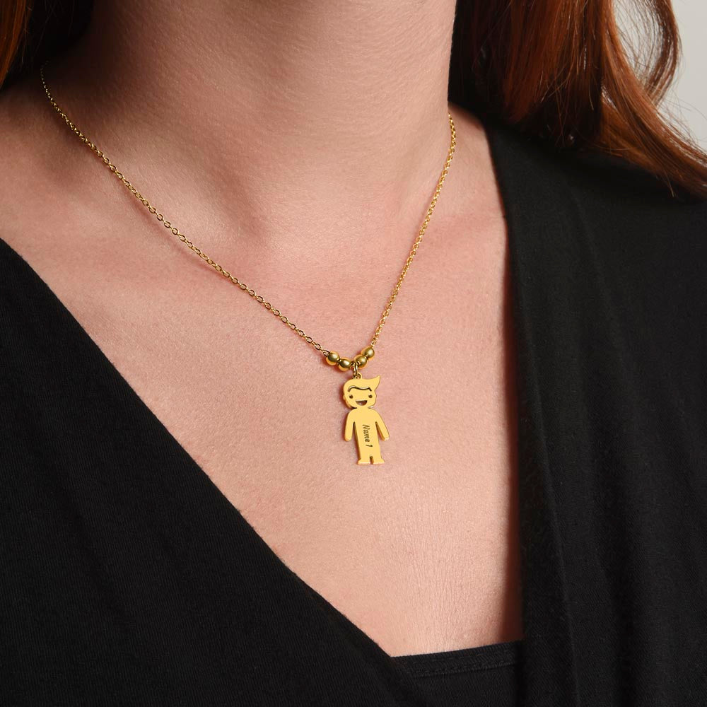 Personalized Engraved Kid Charm Necklace for Grandma - Mother's Day Gift - You are the Epitome og Grace