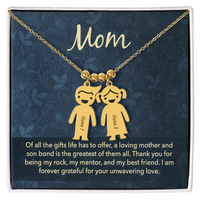 Personalized Engraved Kid Charm Necklace for Mom - Mother's Day Gift - Of all the Gifts Life has to Offer