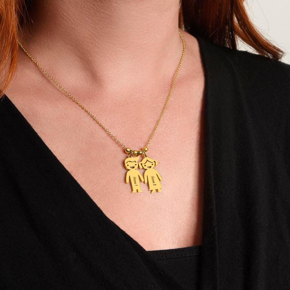 Personalized Engraved Kid Charm Necklace for Grandma - Mother's Day Gift - You are the Epitome og Grace
