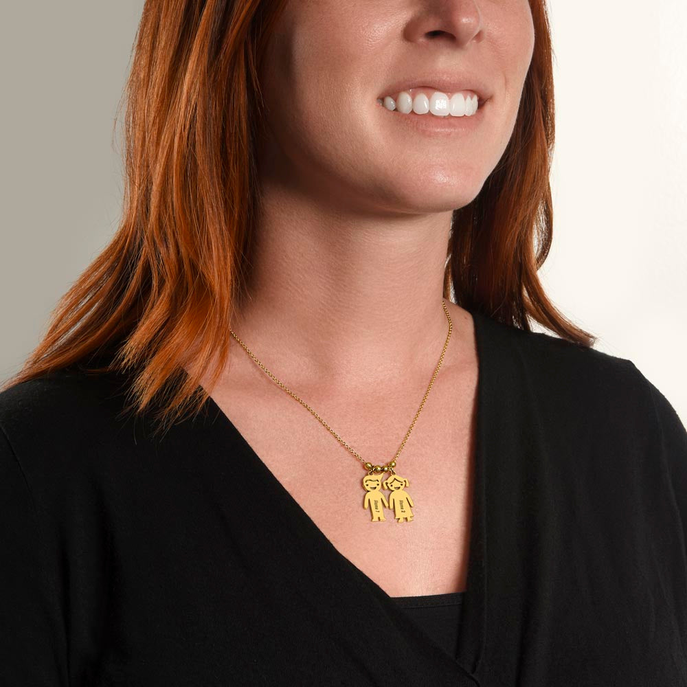 Personalized Engraved Kid Charm Necklace for Grandma - Mother's Day Gift - You are the Epitome og Grace