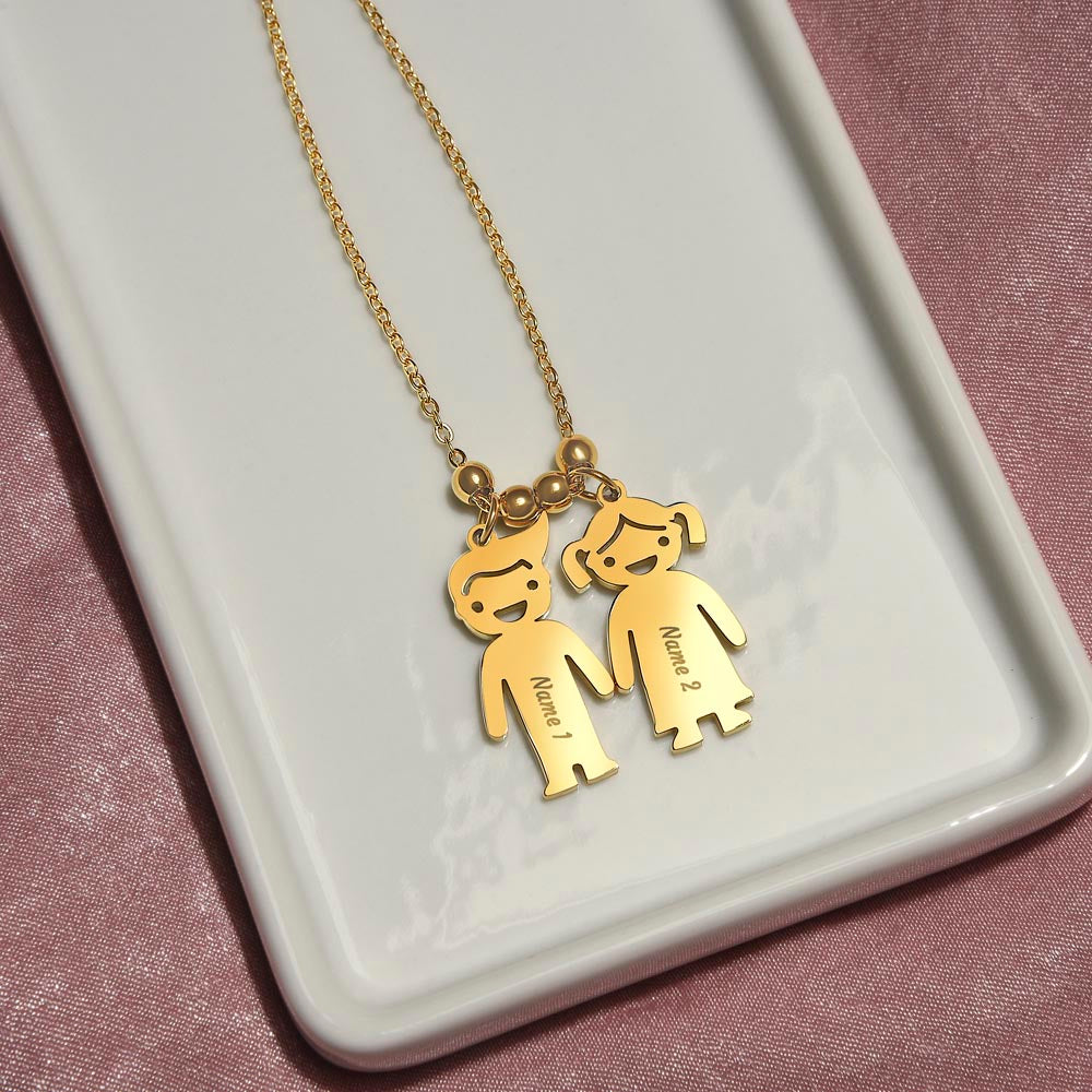 Personalized Engraved Kid Charm Necklace for Grandma - Mother's Day Gift - You are the Epitome og Grace