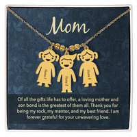 Personalized Engraved Kid Charm Necklace for Mom - Mother's Day Gift - Of all the Gifts Life has to Offer