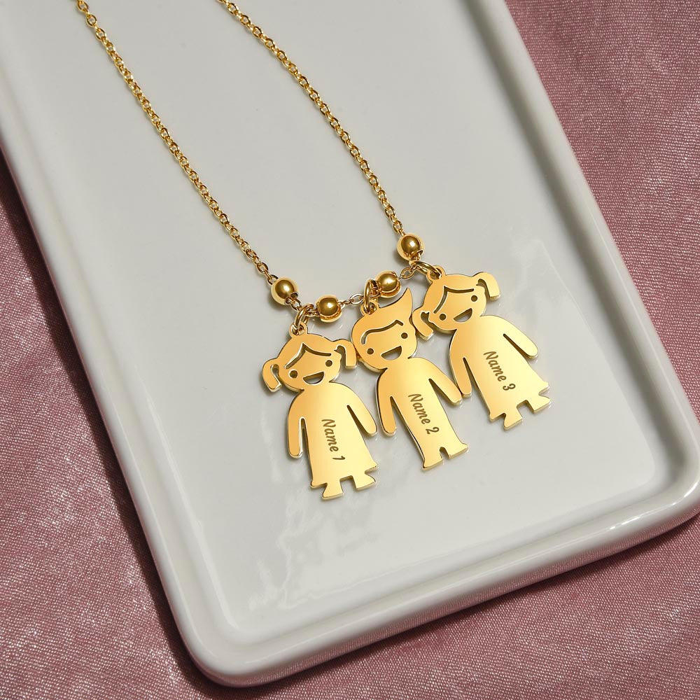 Personalized Engraved Kid Charm Necklace for Grandma - Mother's Day Gift - You are the Epitome og Grace