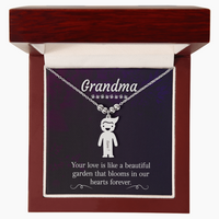 Personalized Engraved Kid Charm Necklace for Grandma - Mother's Day Gift - Your Love is Like a Beautiful Garden