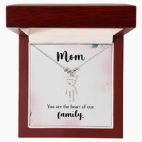 Personalized Engraved Kid Charm Necklace for Mom - Mother's Day Gift - You are the the Heart of our Family