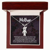 Personalized Engraved Kid Charm Necklace for Mother- Mother's Day Gift - Motherhood is the Greatest Act of Love