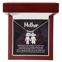 Personalized Engraved Kid Charm Necklace for Mother- Mother's Day Gift - Motherhood is the Greatest Act of Love