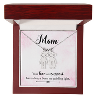 Personalized Engraved Kid Charm Necklace for Mom - Mother's Day Gift - Your Love and Support