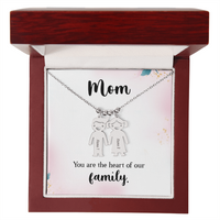 Personalized Engraved Kid Charm Necklace for Mom - Mother's Day Gift - You are the the Heart of our Family