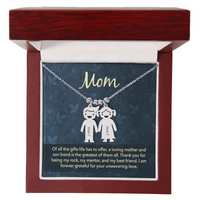 Personalized Engraved Kid Charm Necklace for Mom - Mother's Day Gift - Of all the Gifts Life has to Offer