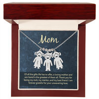 Personalized Engraved Kid Charm Necklace for Mom - Mother's Day Gift - Of all the Gifts Life has to Offer