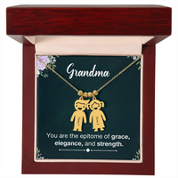 Personalized Engraved Kid Charm Necklace for Grandma - Mother's Day Gift - You are the Epitome og Grace