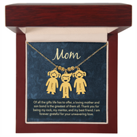 Personalized Engraved Kid Charm Necklace for Mom - Mother's Day Gift - Of all the Gifts Life has to Offer