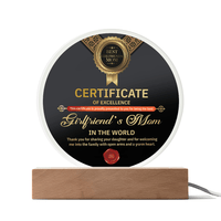 Acrylic Circle Plaque – Best Girlfriend's Mom Gift - TreasuredTale