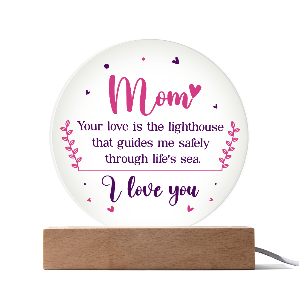 Acrylic Circle Plaque for Mom - Mother's Day Gift